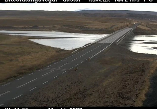 Road camera, road 359, towards Fludir, Braedratunguvegur, South