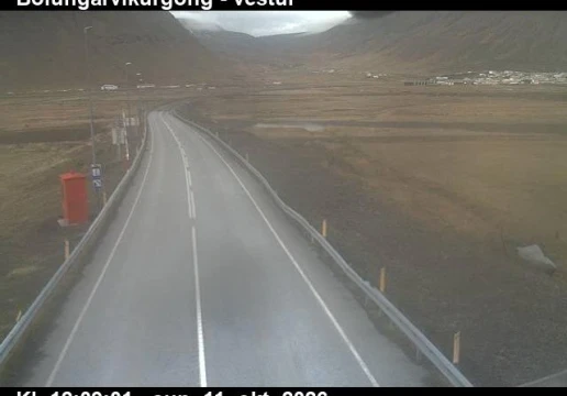 Road camera, road 61, towards Bolungarvik, Bolungarvik Tunnel, Bolungarvik side, Westfjords