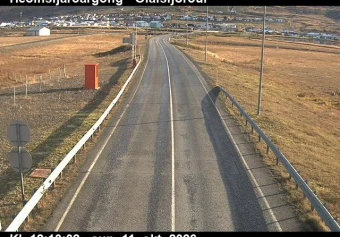 Road camera, road 76, towards Olafsfjordur, Hedinsfjordur Tunnel, Olafsfjordur side, North