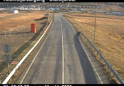 Road camera, road 76, towards Olafsfjordur, Hedinsfjordur Tunnel, Olafsfjordur side, North