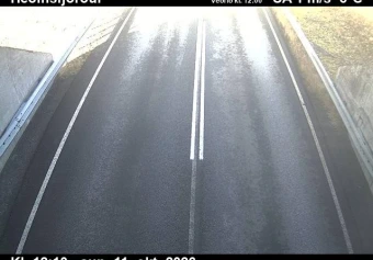 Road camera, road 76, road surface, Hedinsfjordur Tunnel, in Hedinsfjordur, Olafsfjordur side, North