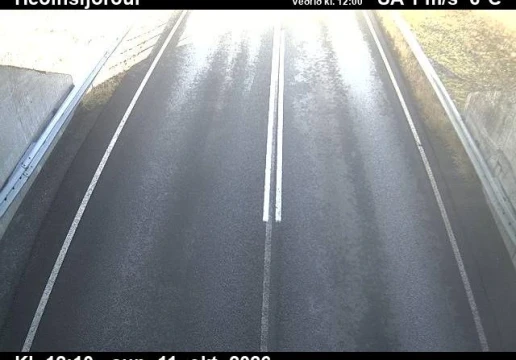 Road camera, road 76, road surface, Hedinsfjordur Tunnel, in Hedinsfjordur, Olafsfjordur side, North