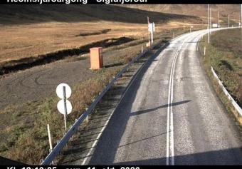 Road camera, road 76, towards Siglufjordur, Hedinsfjordur Tunnel, Siglufjordur side, North