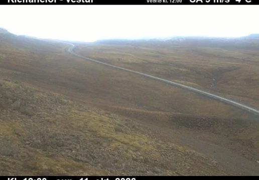 Road camera, road 62, looking west, Kleifaheidi, Westfjords