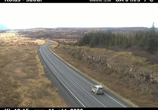 Road camera, road 1, looking south, Kolas, West