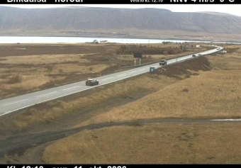 Road camera, road 1, looking north, Blikdalsa, Southwest