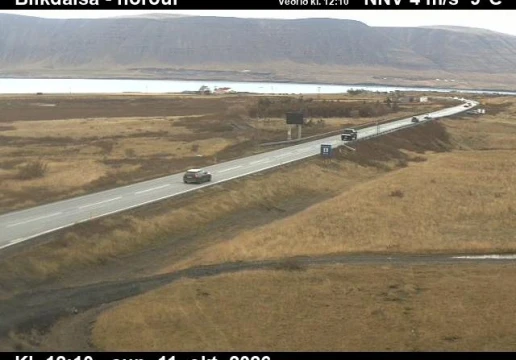 Road camera, road 1, looking north, Blikdalsa, Southwest