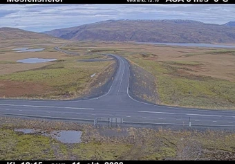 Road camera, road 36, road surface, Mosfellsheidi, Southwest