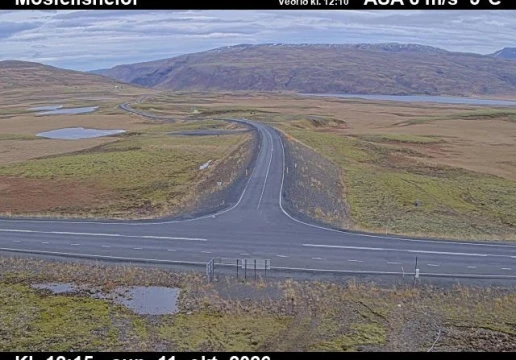 Road camera, road 36, road surface, Mosfellsheidi, Southwest