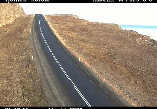 Road camera, road 85, looking north, Tjornes, Northeast