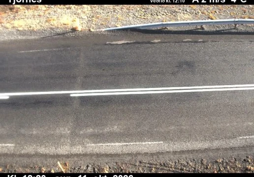 Road camera, road 85, road surface, Tjornes, Northeast