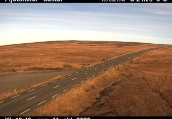 Road camera, road 1, looking east, Fljotsheidi, Northeast