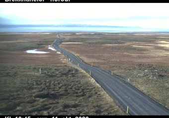 Road camera, road 85, looking north, Brekknaheidi, East
