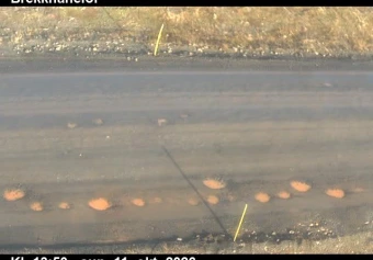Road camera, road 85, road surface, Brekknaheidi, East