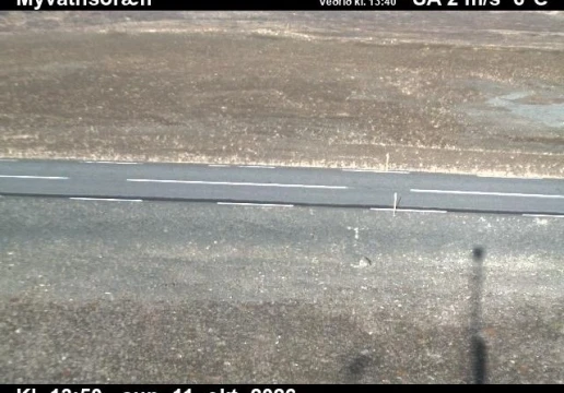 Road camera, road 1, road surface, Myvatnsoraefi, Northeast