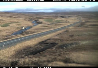 Road camera, road 85, looking south-west, Vopnafjardarleid, East