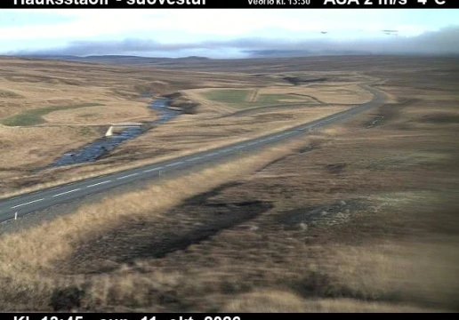 Road camera, road 85, looking south-west, Vopnafjardarleid, East