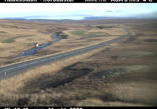 Road camera, road 85, looking north-east, Vopnafjardarleid, East