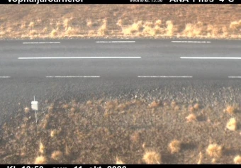 Road camera, road 85, road surface, Vopnafjardarheidi, East