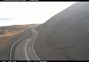 Road camera, road 1, looking south, Hvalnesskridur, East