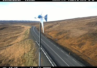 Road camera, road 1, looking west, Jokuldalur, East