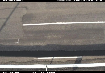 Road camera, road 1, road surface, Jokuldalur, East