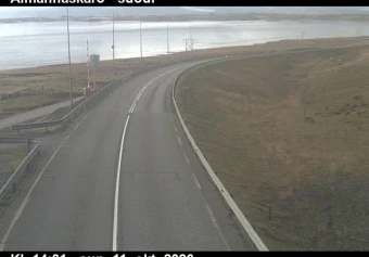 Road camera, road 1, looking south, Almannaskard (south), Southeast