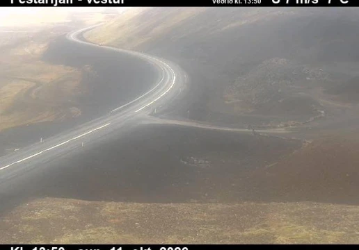 Road camera, road 427, looking west, Festarfjall, Southwest