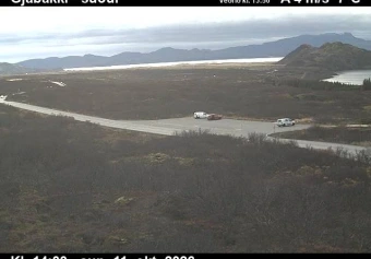 Road camera, road 36, looking south, Gjabakki, South