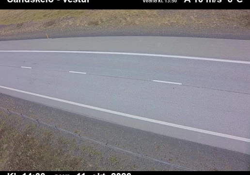 Road camera, road 1, road surface, looking west, Sandskeid, Southwest