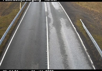 Road camera, road 1, road surface, looking north, Faskrudsfjordur Tunnel (north), East
