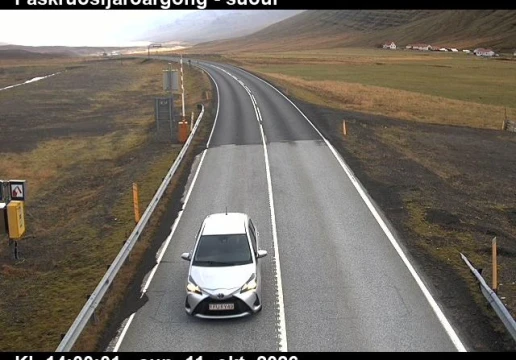 Road camera, road 1, looking south, Faskrudsfjordur Tunnel (south), East