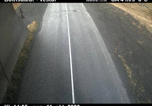 Road camera, road 65, looking west (2), Breidadalur-Botnsheidi Tunnel, Botnsdalur, Westfjords