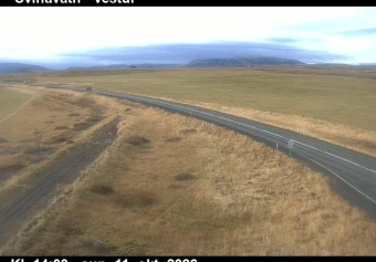 Road camera, road 35, looking west, Svinavatn, South