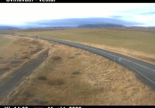 Road camera, road 35, looking west, Svinavatn, South