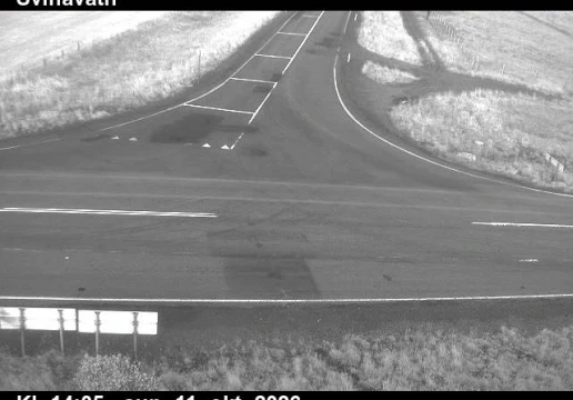 Road camera, road 35, road surface, Svinavatn, South