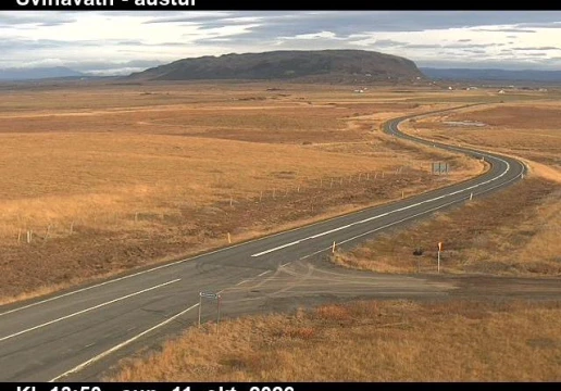 Road camera, road 35, looking east, Svinavatn, South
