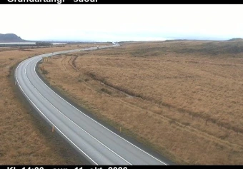 Road camera, road 1, looking south, Grundartangi, West