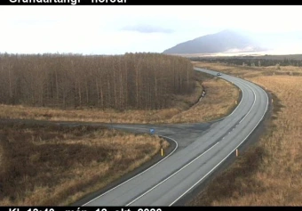 Road camera, road 1, looking north, Grundartangi, West
