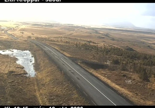Road camera, road 50, looking south, Litli-Kroppur, West