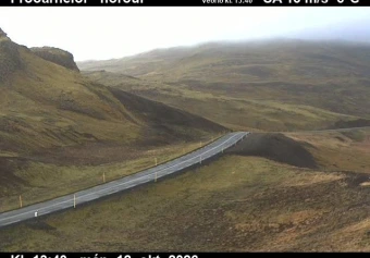 Road camera, road 54, looking north, Frodarheidi, West
