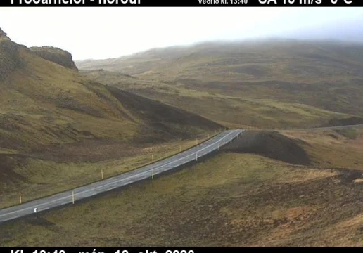 Road camera, road 54, looking north, Frodarheidi, West