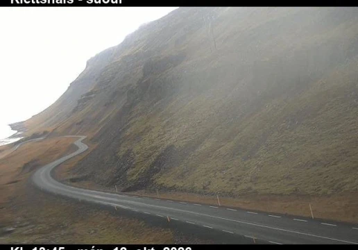 Road camera, road 60, looking south, Klettshals hill, Westfjords