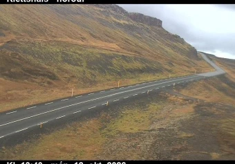 Road camera, road 60, looking north, Klettshals hill, Westfjords