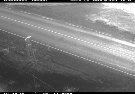 Road camera, road 1, looking east, Blonduos, North