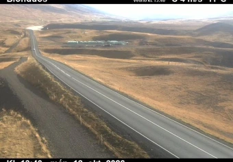 Road camera, road 1, road surface, Blonduos, North