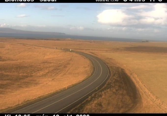Road camera, road 1, looking south, Blonduos, North