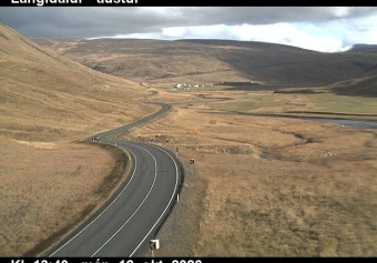 Road camera, road 1, looking east, Langidalur, North