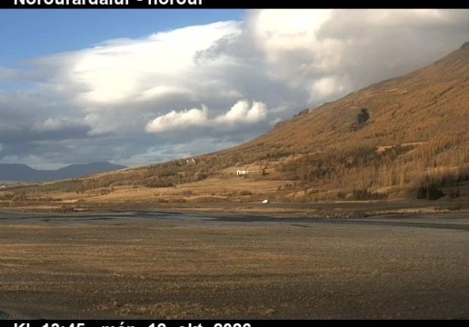Road camera, road 1, looking north (1), Nordurardalur, Skagafjordur, North
