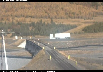 Road camera, road 1, road surface, looking north, Nordurardalur, Skagafjordur, North